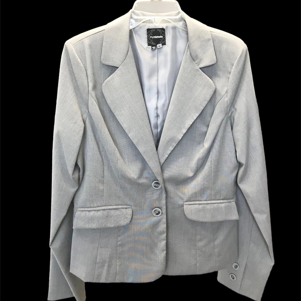 My Michelle Women/Junior Blazer Gray Size XL Pre-owned Excellent Condition